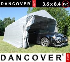 Tente 3,6x8,4x2,68m PVC, Gris